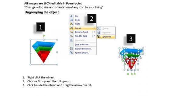 Structure 3d Pyramid Inverted PowerPoint Slides And Ppt Diagram Templates