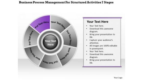 Structured Activities 7 Stages Ppt Growthink Business Plan Template PowerPoint Slides