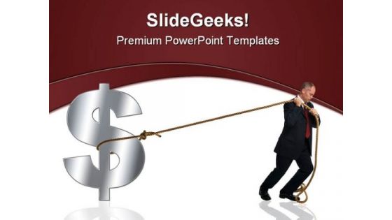 Struggle With Dollar Business PowerPoint Template 0810