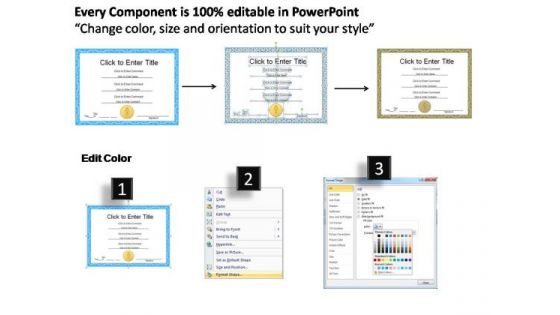 Student Award Certificate PowerPoint Templates