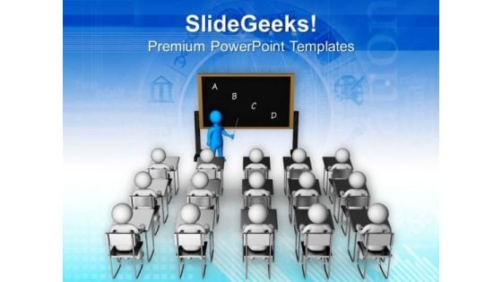 Students Studying In Classroom PowerPoint Templates Ppt Backgrounds For Slides 0713