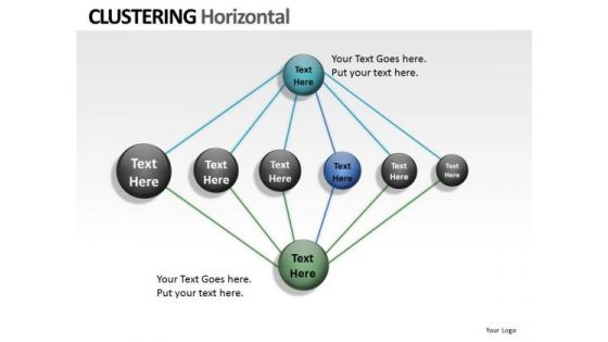 Style Clustering Horizontal PowerPoint Slides And Ppt Diagram Templates