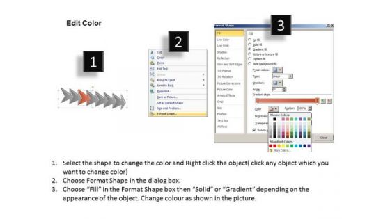 Subsequential Description Using Arrows 7 Stages Online Flowchart Maker PowerPoint Templates