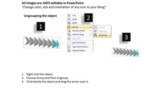Subsequential Description Using Arrows 7 Stages Ppt Flowchart Program PowerPoint Slides