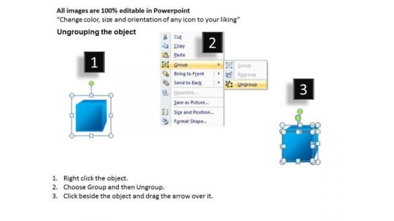 Success 3d Cubes Process 3 PowerPoint Slides And Ppt Diagram Templates