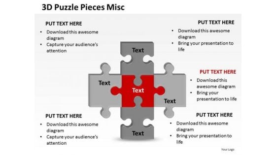 Success 3d Puzzle Pieces Misc PowerPoint Slides And Ppt Diagram Templates