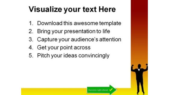 Success Ahead Business PowerPoint Themes And PowerPoint Slides 0811