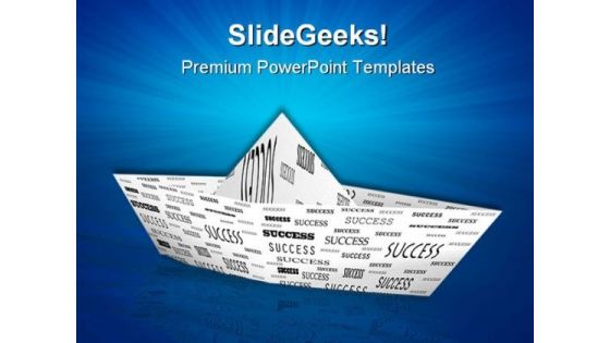 Success Boat Metaphor PowerPoint Themes And PowerPoint Slides 0811