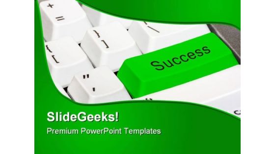 Success Computer PowerPoint Templates And PowerPoint Backgrounds 0811