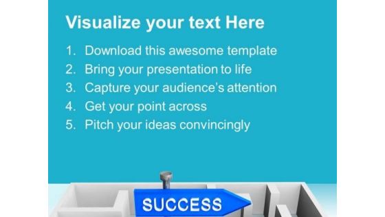 Success Concept With Labyrinth Path PowerPoint Templates Ppt Backgrounds For Slides 0113