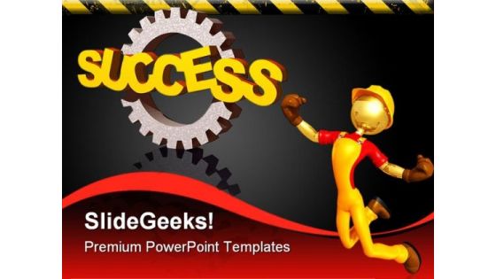 Success Gear Industrial PowerPoint Templates And PowerPoint Backgrounds 0811