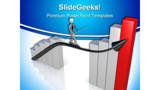 Success Graph Business PowerPoint Background And Template 1210