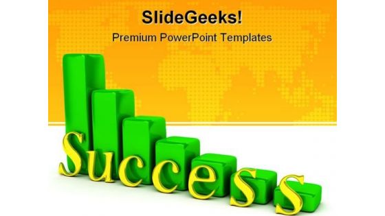 Success Graph Business PowerPoint Template 0910