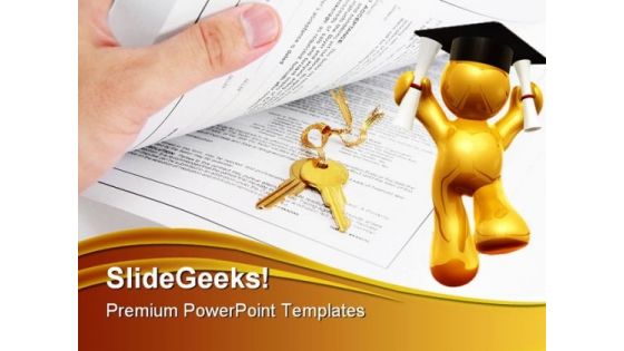 Success Key Education PowerPoint Backgrounds And Templates 1210