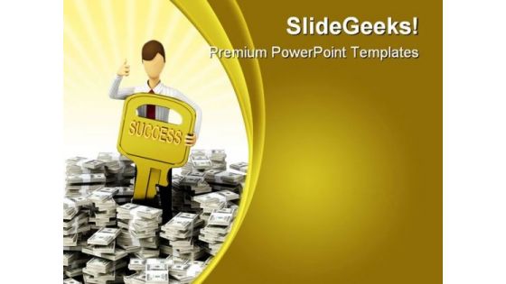 Success Key Finance PowerPoint Templates And PowerPoint Backgrounds 0211