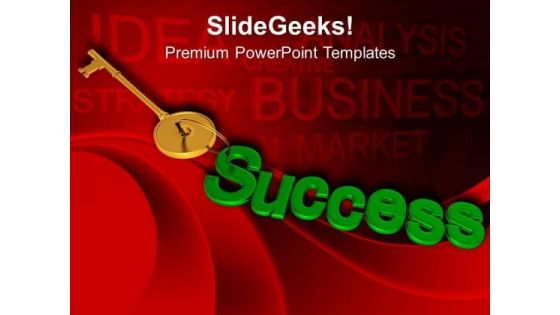 Success Key For Business Growth PowerPoint Templates Ppt Backgrounds For Slides 0313