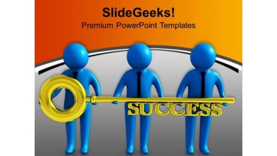 Success Key In Hands Of Team Members PowerPoint Templates Ppt Backgrounds For Slides 0713