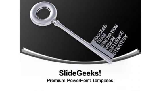 Success Key With Keywords Business PowerPoint Templates And PowerPoint Themes 1012