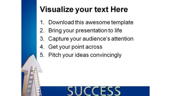Success Ladder Business PowerPoint Themes And PowerPoint Slides 0411