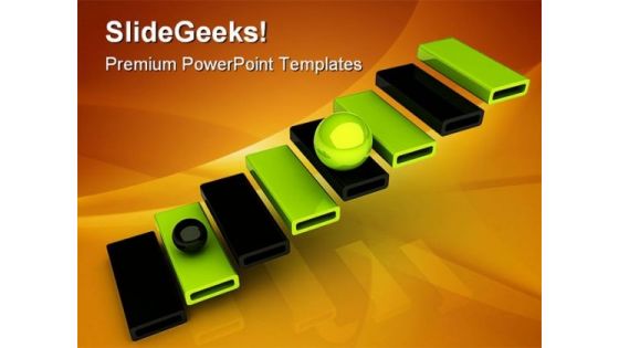 Success Ladder Business PowerPoint Themes And PowerPoint Slides 0511