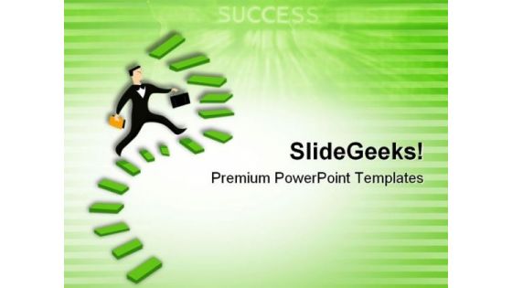 Success Ladder Business PowerPoint Themes And PowerPoint Slides 0811