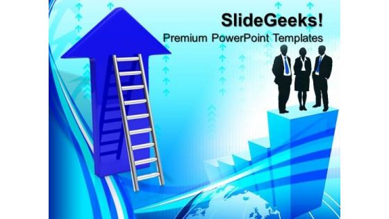 Success Ladder With Arrow Money PowerPoint Templates And PowerPoint Themes 0912