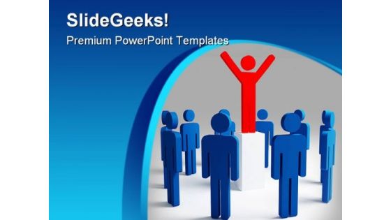 Success Leadership PowerPoint Themes And PowerPoint Slides 0611