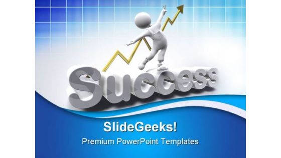 Success Man Business PowerPoint Themes And PowerPoint Slides 0711