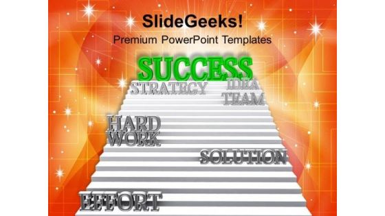 Success Path On Ladder PowerPoint Templates Ppt Backgrounds For Slides 0113