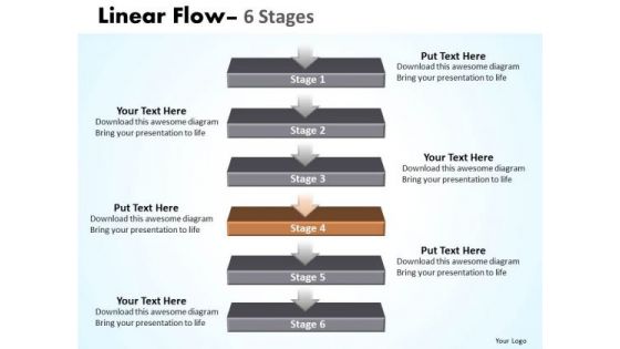 Success Ppt Theme Linear Flow 6 Stages1 Business Management PowerPoint 5 Image