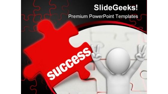 Success Puzzle PowerPoint Template 0510