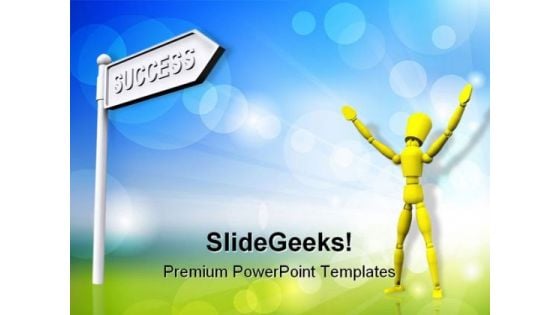 Success Sign Metaphor PowerPoint Templates And PowerPoint Backgrounds 0811