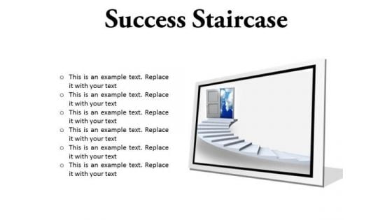 Success Staircase Business PowerPoint Presentation Slides F