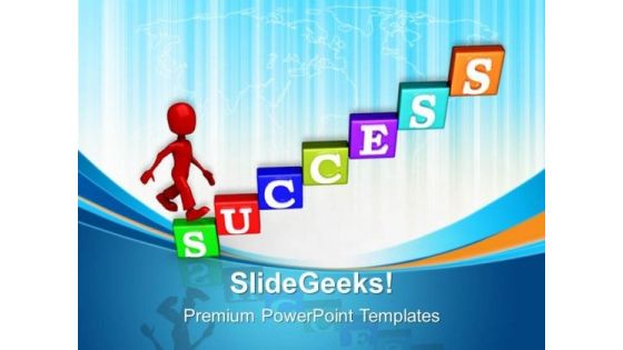 Success Stairs Business PowerPoint Templates And PowerPoint Themes 0712