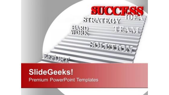 Success Strategy Team Hard Work Idea PowerPoint Templates Ppt Backgrounds For Slides 0313