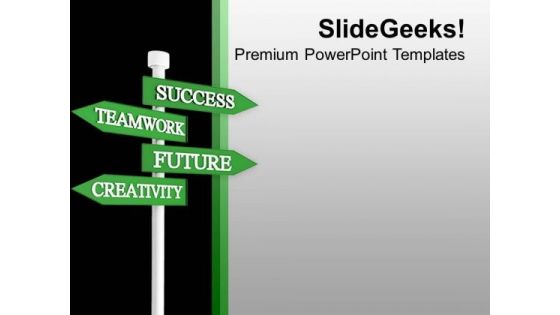 Success Teamwork Future Creativity Signboard PowerPoint Templates Ppt Backgrounds For Slides 0213