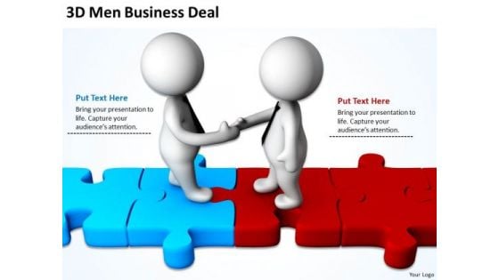 Successful Business Men 3d PowerPoint Presentations Deal Slides