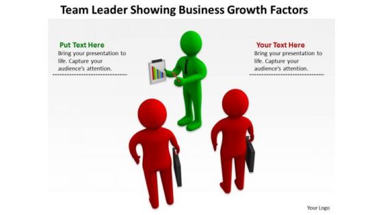 Successful Business Men Leader Showing PowerPoint Theme Growth Factors Slides
