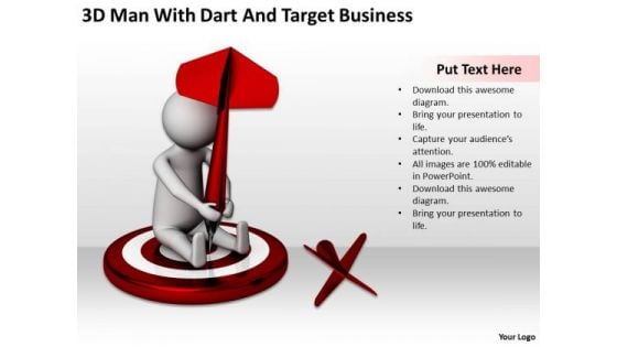 Successful Business Men With Dart And Target PowerPoint Presentation Slides