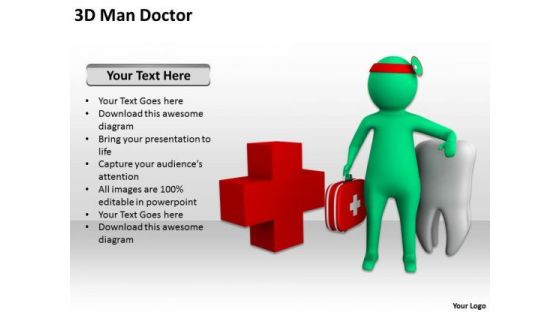 Successful Business People 3d Man Doctor PowerPoint Templates Ppt Backgrounds For Slides