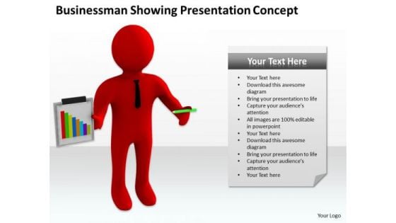 Successful Business People Businessman-showing Presentation Concept PowerPoint Templates