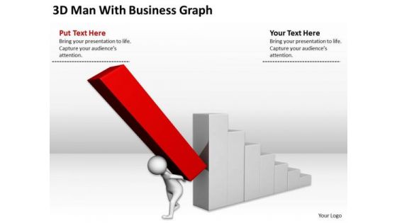 Successful Business People Man With New PowerPoint Presentation Graph Templates