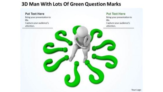 Successful Business People Of Green Question Marks PowerPoint Templates Ppt Backgrounds For Slides