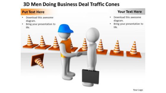 Successful Business People World PowerPoint Templates Deal Traffic Cones Slides