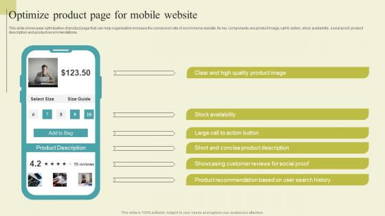 Successful Guide For Ecommerce Promotion Optimize Product Page For Mobile Website Summary Pdf