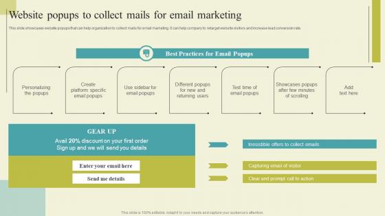 Successful Guide For Ecommerce Promotion Website Popups To Collect Mails For Email Microsoft Pdf