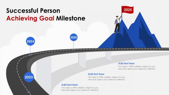 Successful Person Achieving Goal Milestone