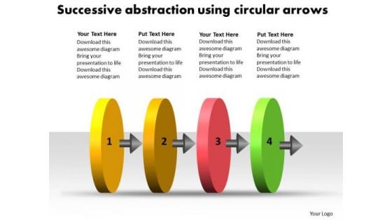 Successive Abstraction Using Circular Arrows Best Flowchart PowerPoint Slides