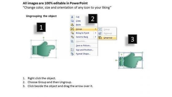 Successive Demonstration Using Hands Flow Chart Creator PowerPoint Templates