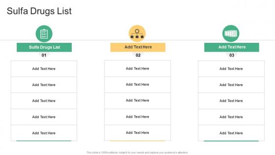 Sulfa Drugs List In Powerpoint And Google Slides Cpb